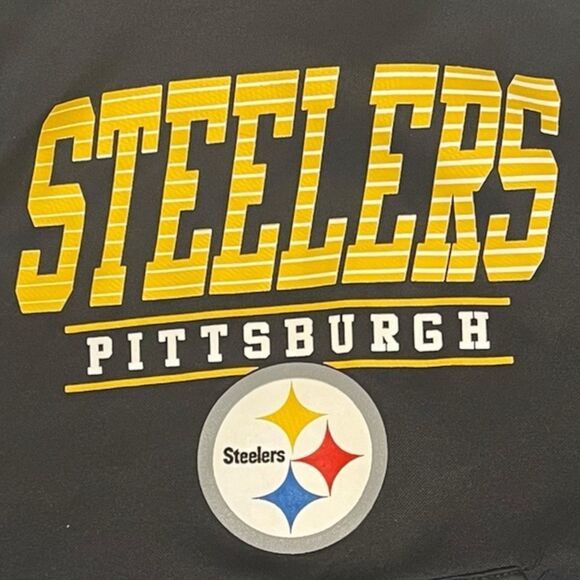 Steelers Youth Hoodie Black L 14/16 Game Day Layering Fleece Fall Fan Favorite - Picture 10 of 10
